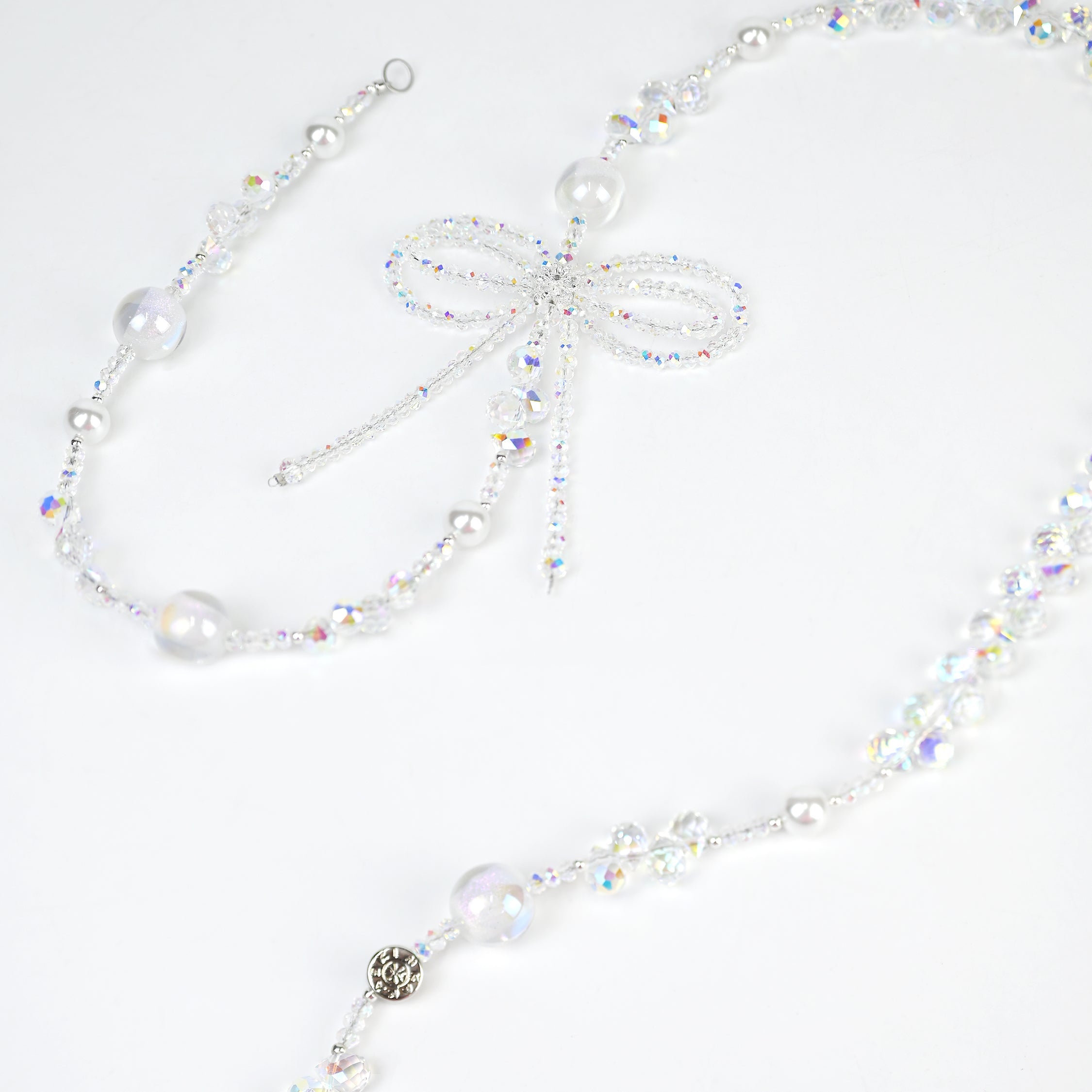 Dreamy Pearl Bow Long Chain-QAB149