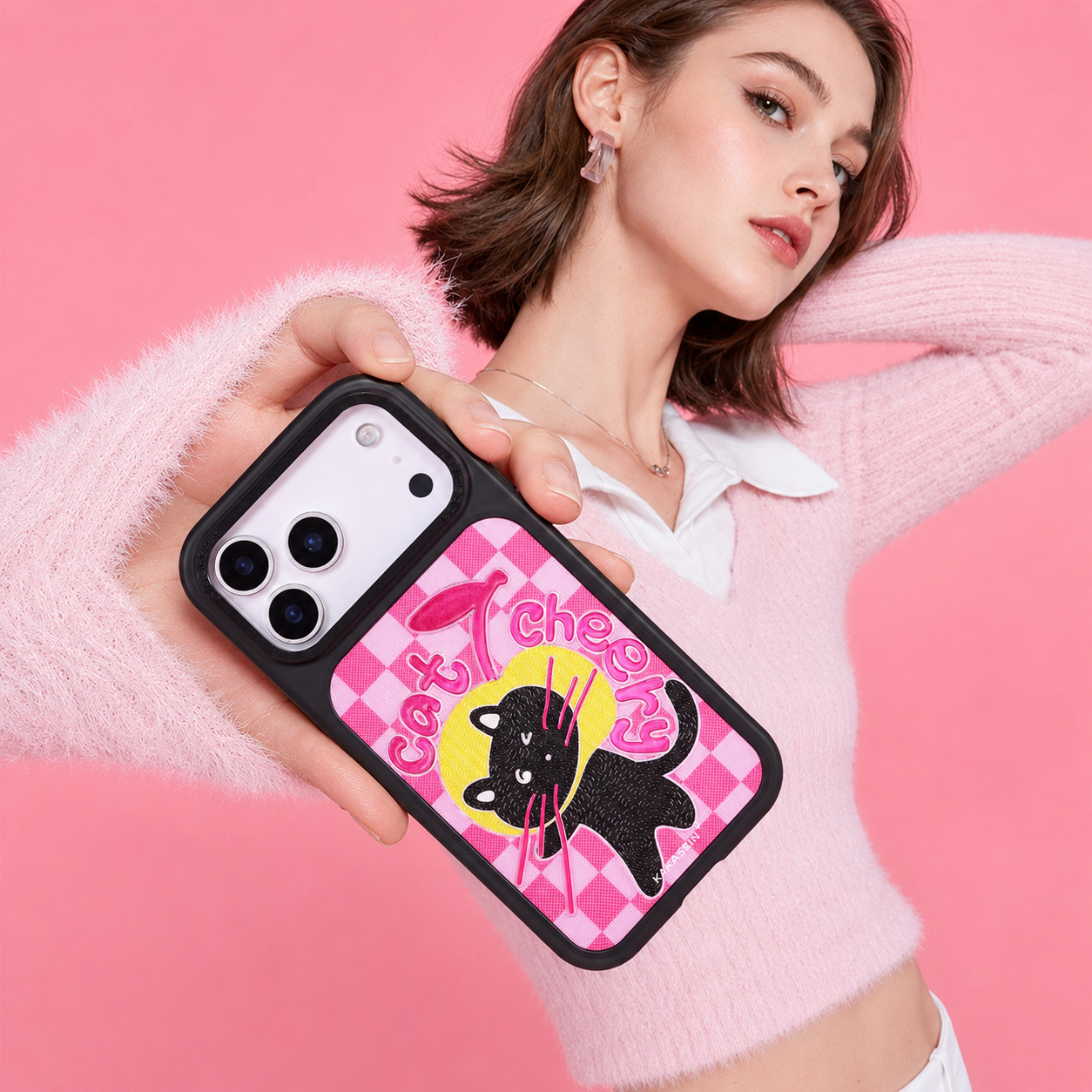 Cherry Meow Meow Magnetic Backboard-QCP028