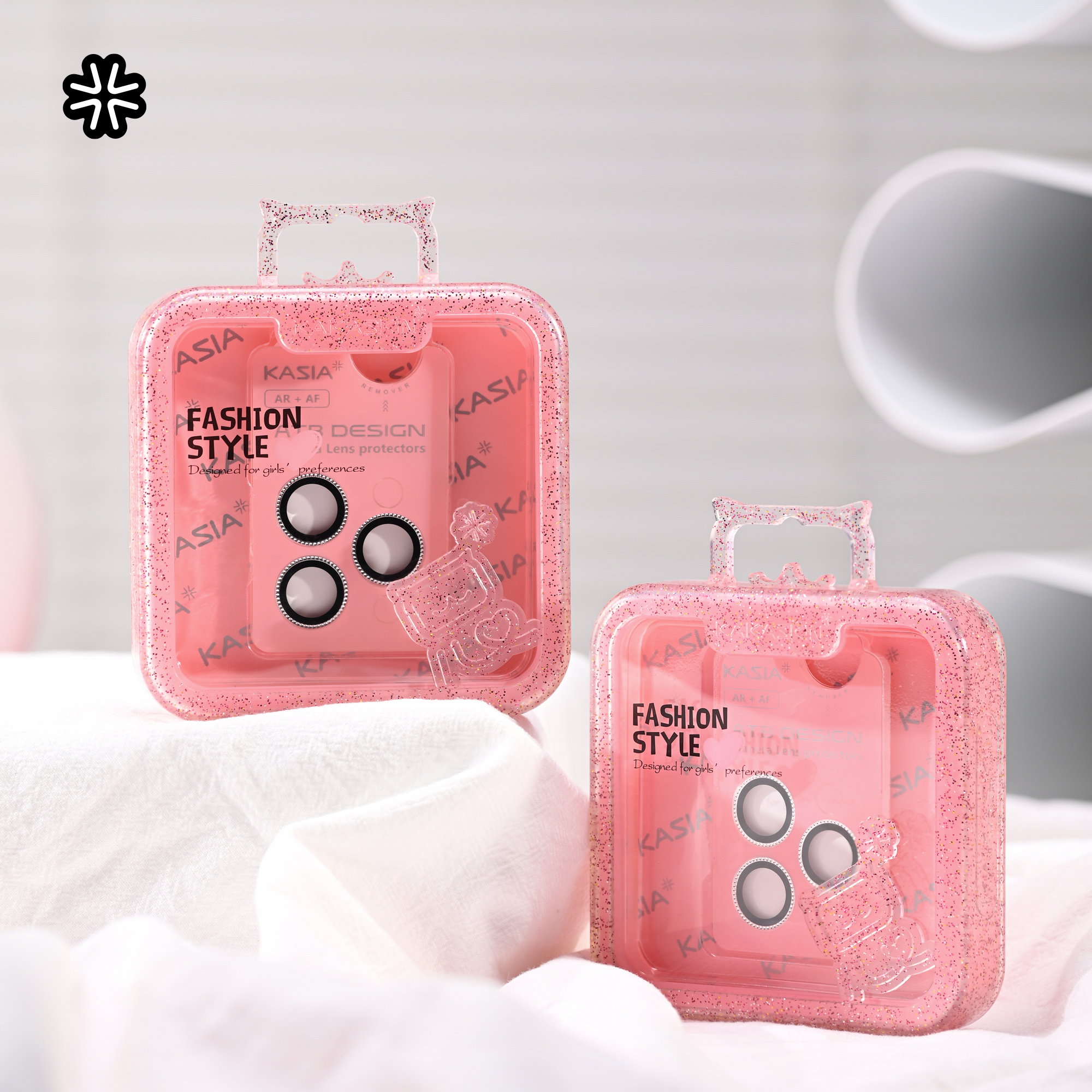 Skin sensitive narrow edge integrated lens sticker/with pink base plate QPL002