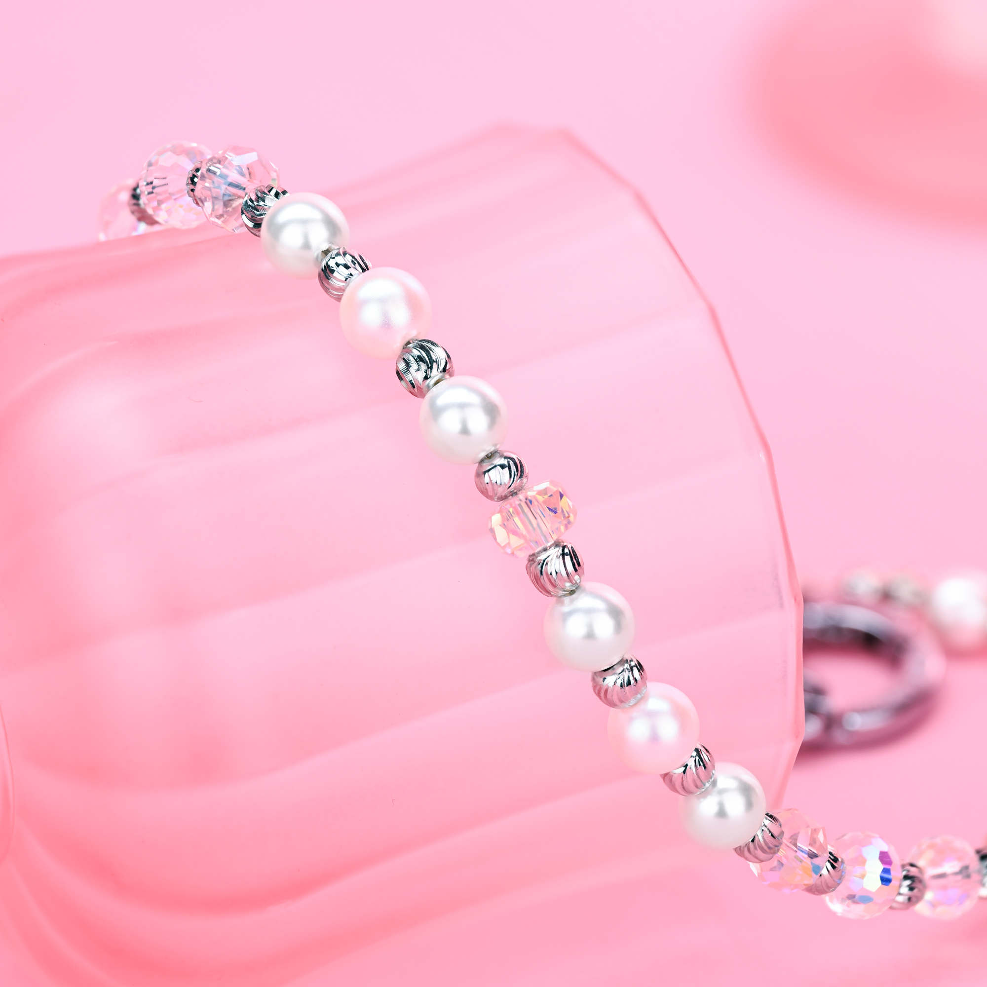 Moon Falling Pink Beads QAB199