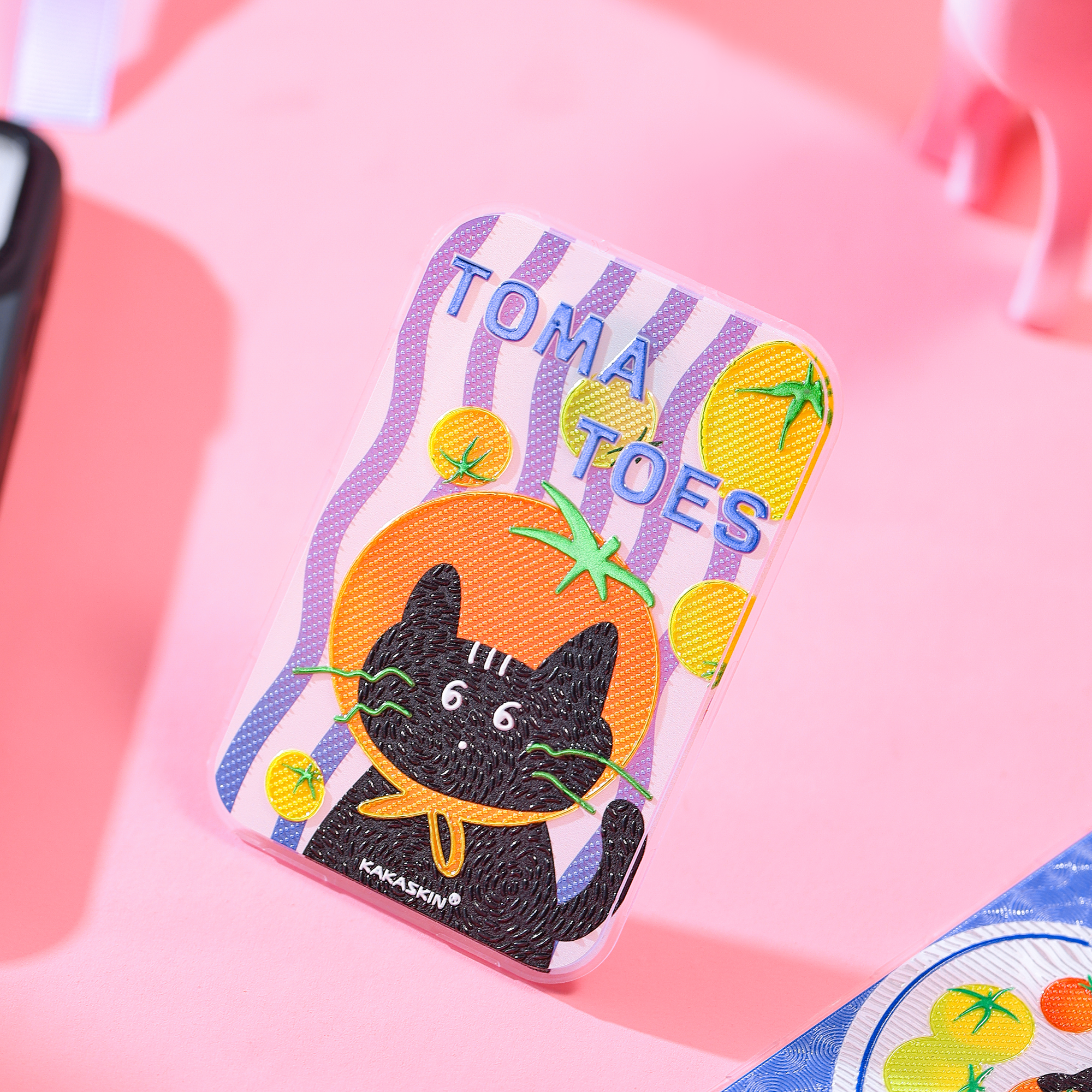 Tomato Black Cat Bowl Magnetic Backboard-QCP012