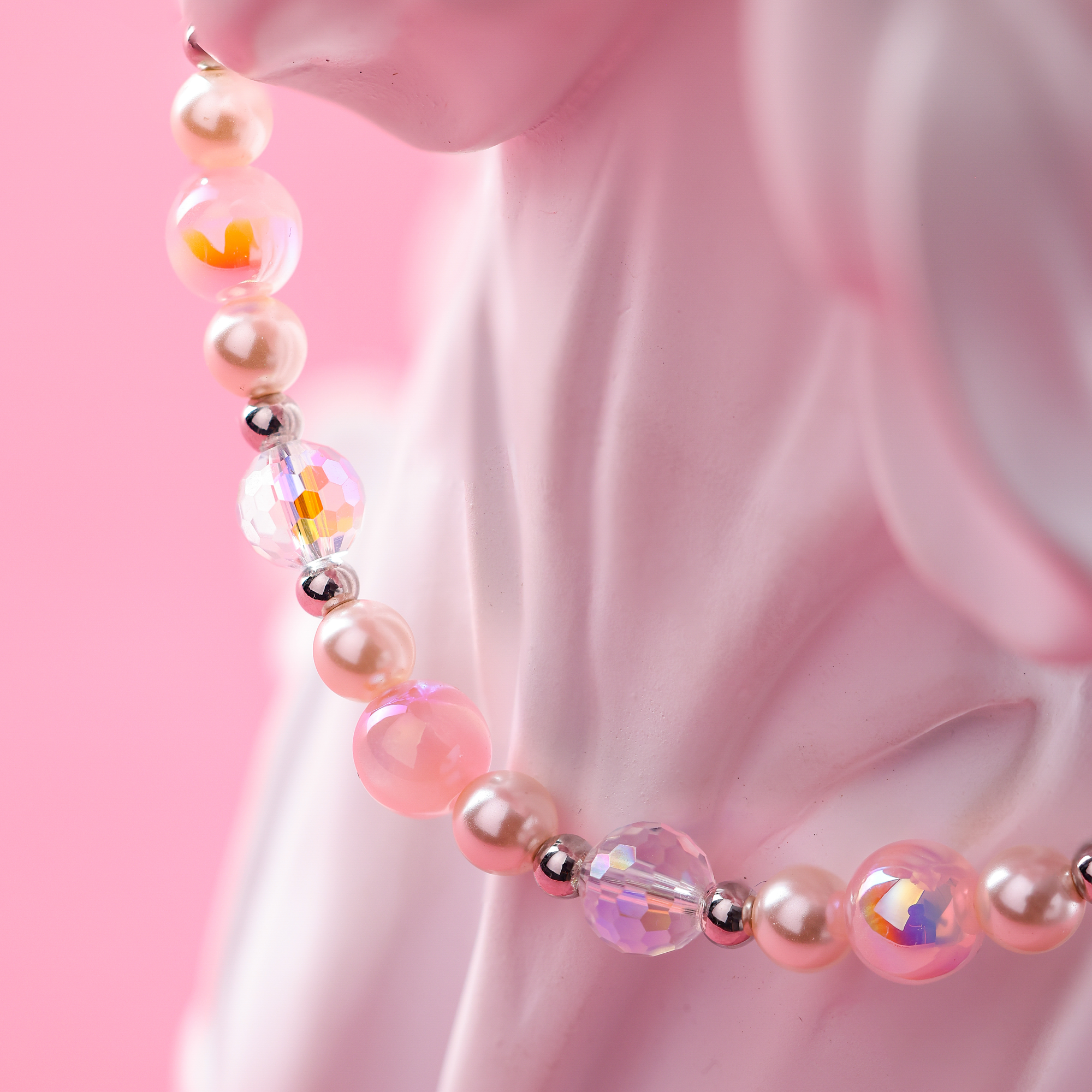 Pink ball flower wreath-QAB189