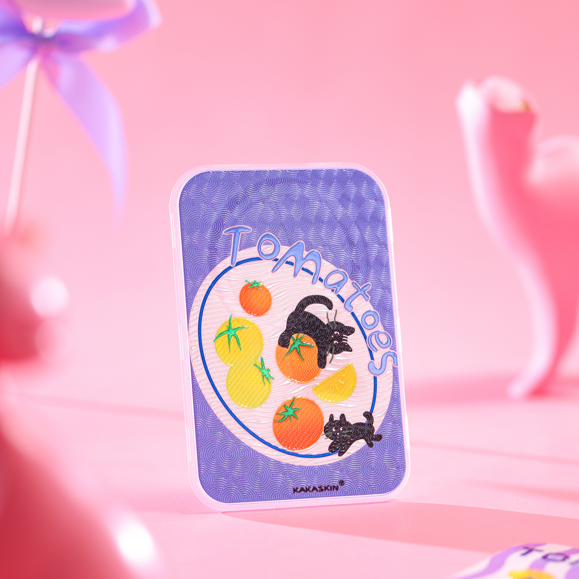 Tomato Black Cat Bowl Magnetic Backboard-QCP012