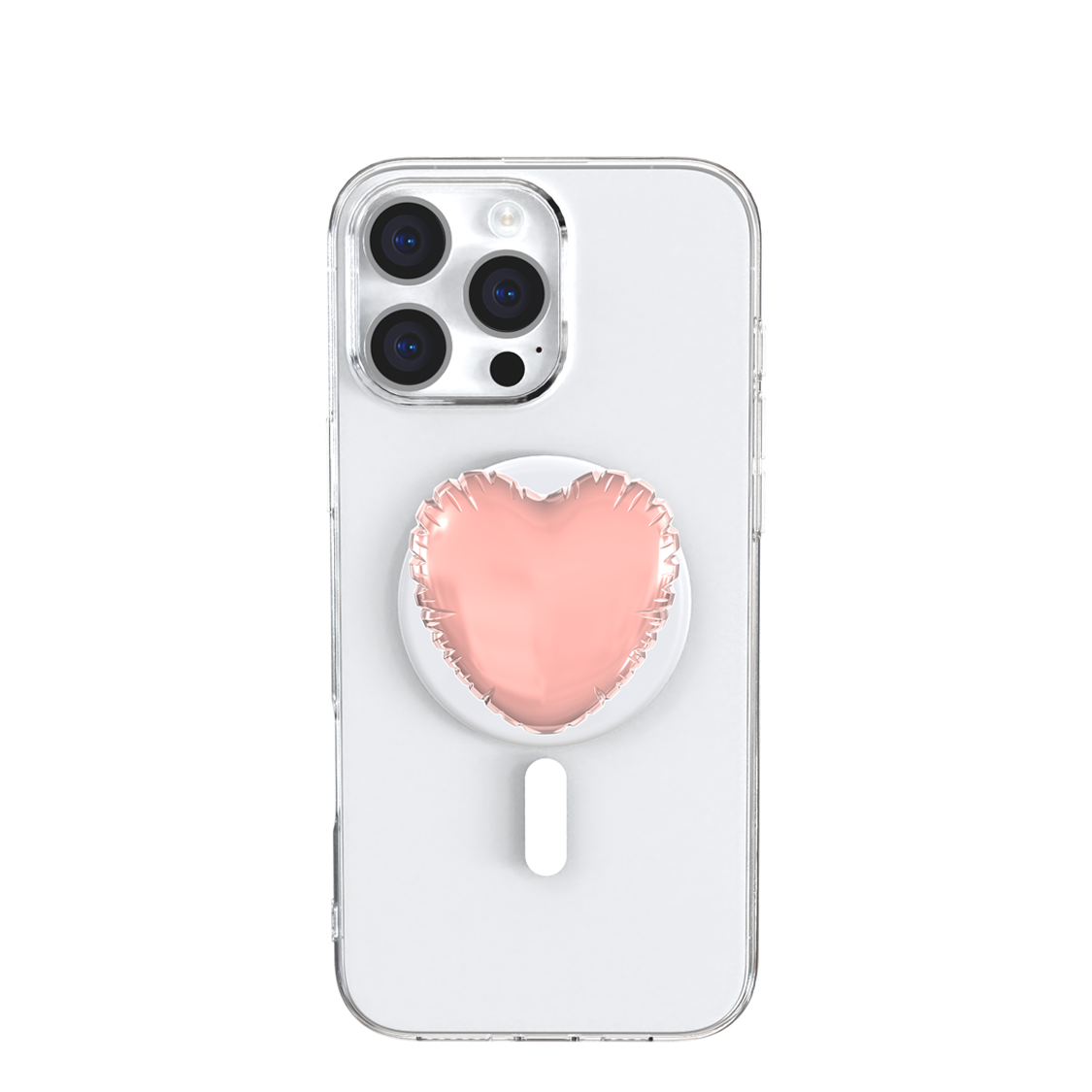 Heart-shaped electroplated airbag bracket