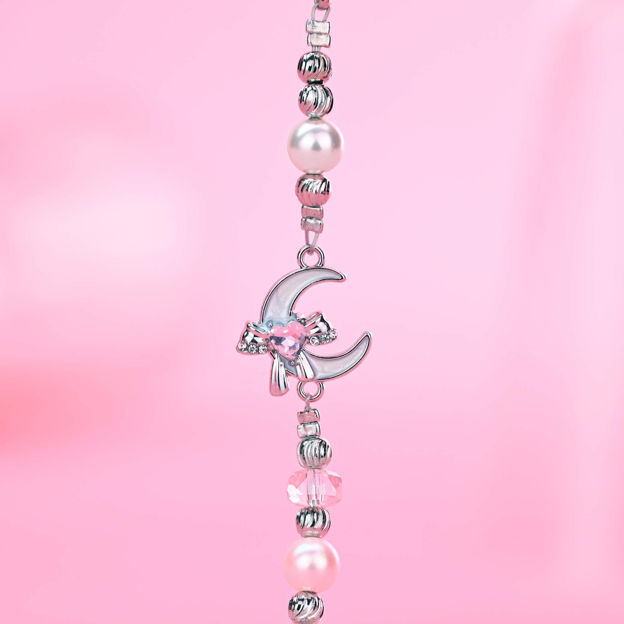 Moon Falling Pink Beads QAB199