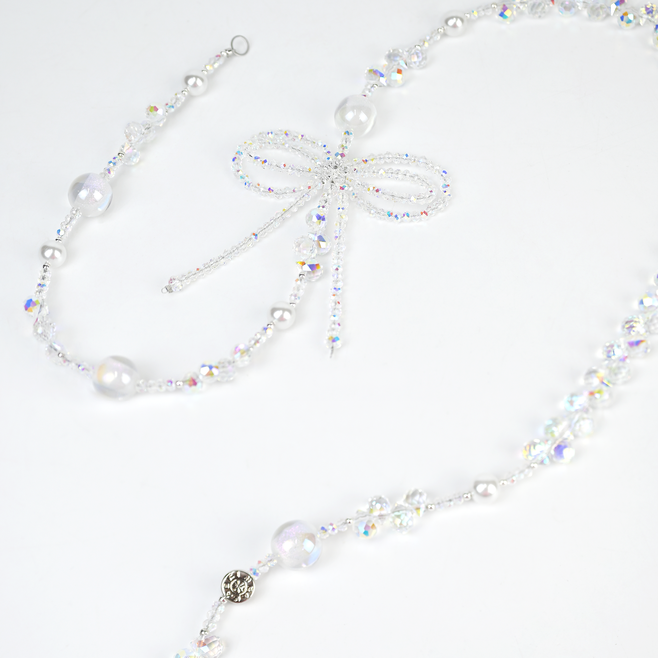 Dreamy Pearl Bow Long Chain-QAB149