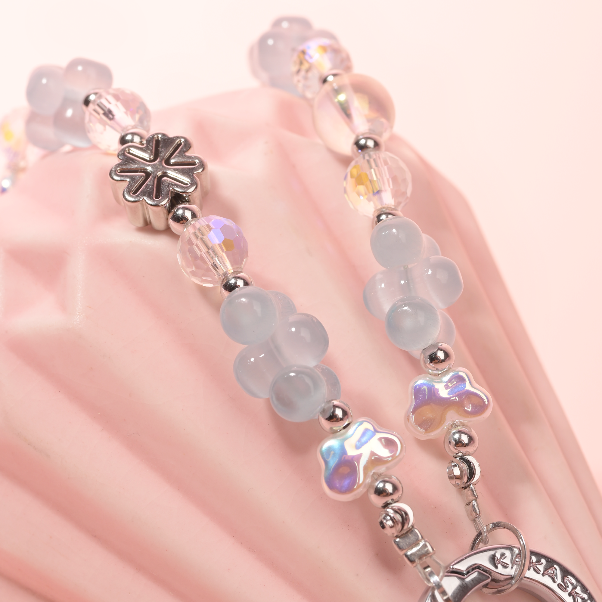 Grey Blue Pearl Bracelet-QAB136