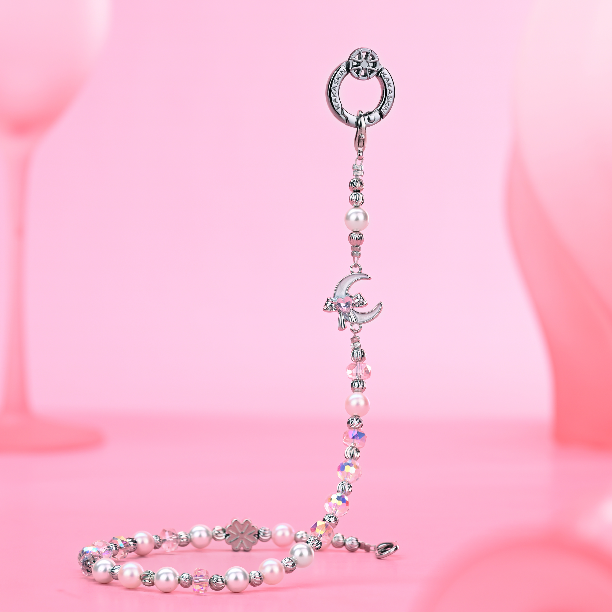 Moon Falling Pink Beads QAB199